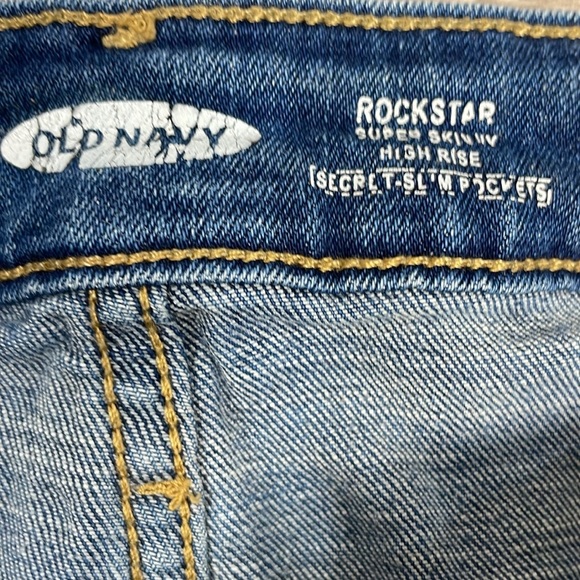 Old Navy Rockstar Super Skinny High Rise Secret Slim Pocket Distressed Denim 18L - Picture 11 of 15